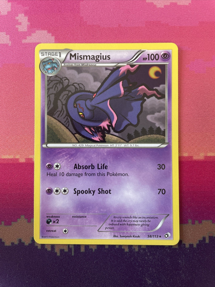 Pokemon Card Mismagius Legendary Treasures Rare 58/113 Near Mint