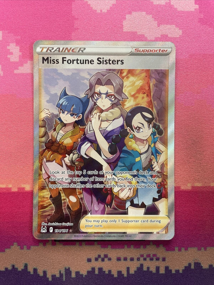 Pokemon Card Miss Fortune Sisters 194/196 Ultra Rare Lost Origin Near Mint