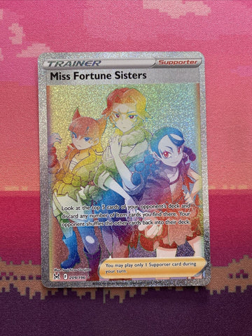 Pokemon Card Miss Fortune Sisters 209/196 Lost Origin Near Mint
