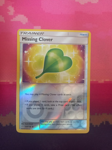 Pokemon card Missing Clover 129/156 Reverse Holo Ultra Prism Near Mint