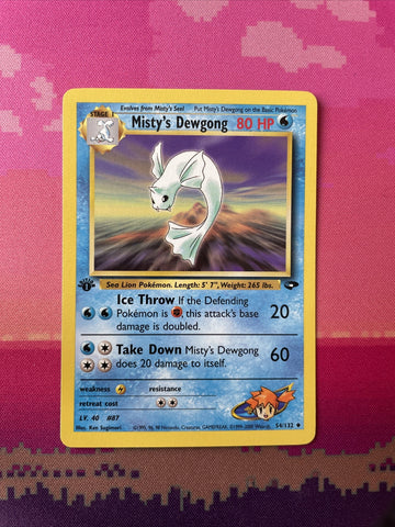 Pokemon Card Misty's Dewgong Gym Challenge 1st Edition Uncommon 54/132 Near Mint