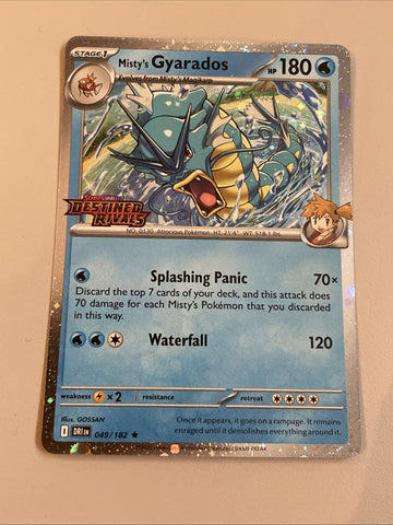Pokémon TCG Misty’s Gyarados 049/182 Stamped Pre-Release Destined Rivals