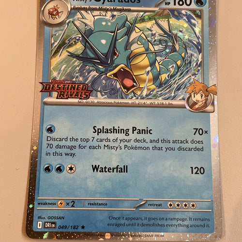 Pokémon TCG Misty’s Gyarados 049/182 Stamped Pre-Release Destined Rivals