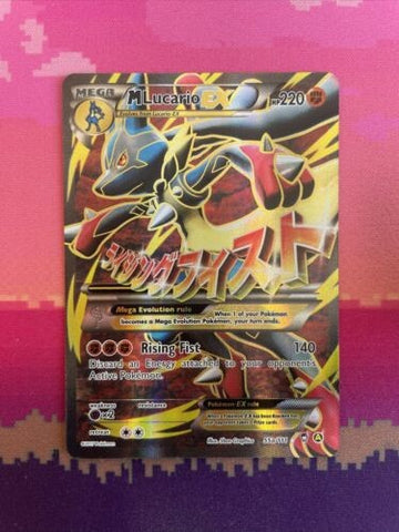 Pokemon Card MLucario EX 55a/111 Furious Fists Ultra Rare Full Art Near Mint