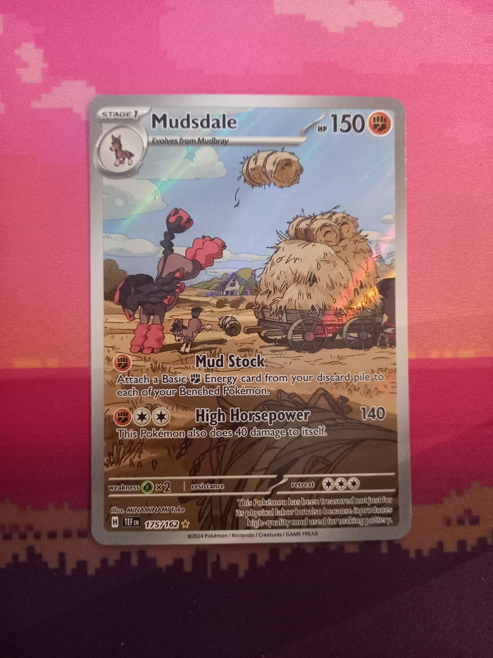 Pokemon Card Mudsdale 175/162 Illustration Rare Temporal Forces Near Mint