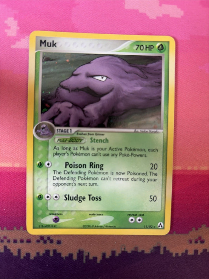 Pokemon Card Muk Legend Maker Holo 11/92 Near Mint