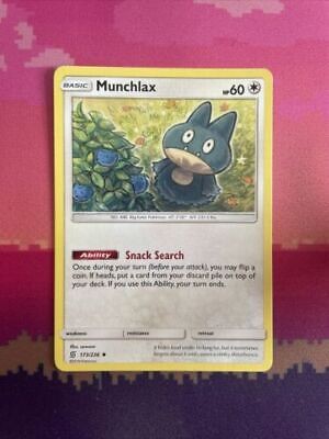 Pokemon Card Munchlax Unified Minds Uncommon 173/236 Near Mint