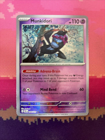 Pokemon Card Munkidori Prismatic Evolutions PokeBall 044/131 Near Mint