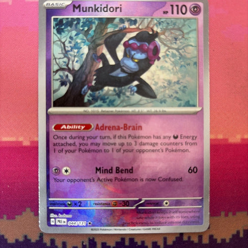 Pokemon Card Munkidori Prismatic Evolutions PokeBall 044/131 Near Mint
