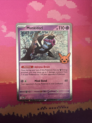 Pokemon Card Munkidori Trick Or Trade Cosmo Holo Rare 095/167 NM