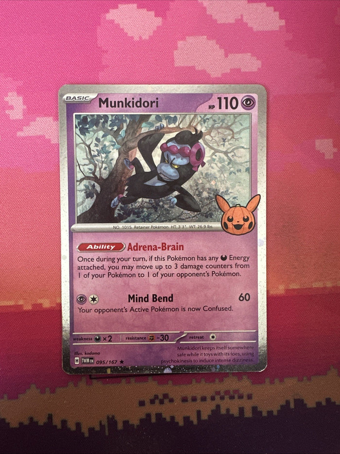 Pokemon Card Munkidori Trick Or Trade Cosmo Holo Rare 095/167 NM