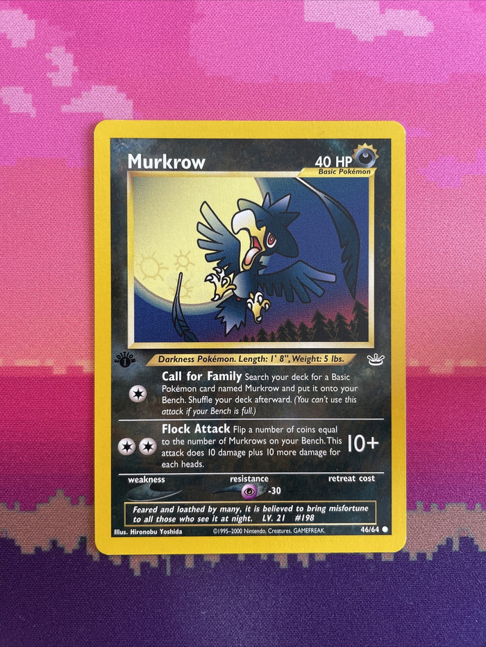 Pokemon Card Murkrow Neo Destiny 1st Edition Common 46/64 Near Mint