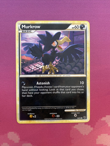 Pokemon Card Murkrow Undaunted Common 58/90 Near Mint