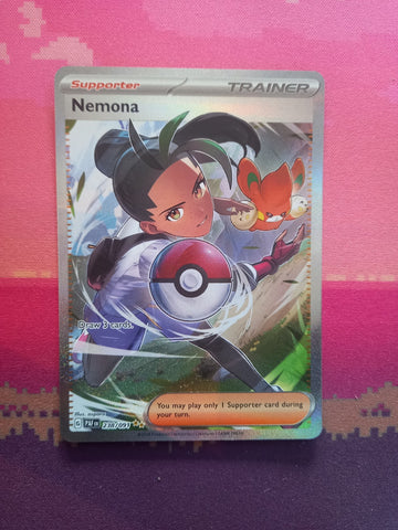 Pokemon Card Nemona 238/091 Special Illustration Rare Paldean Fates Near Mint