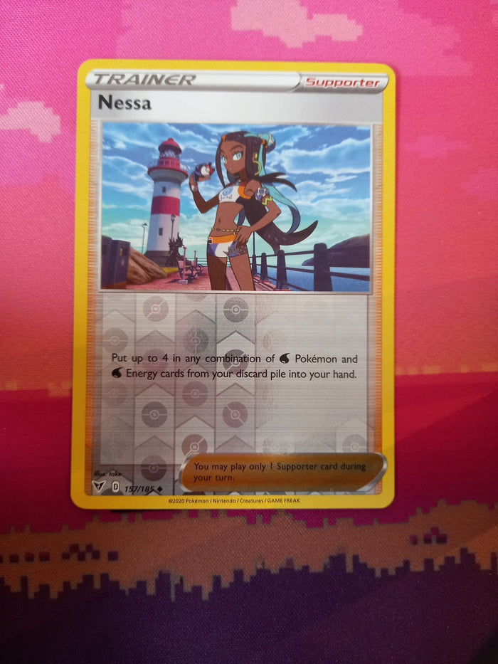 Pokemon Card Nessa Vivid Voltage Reverse Holo 157/185  NM