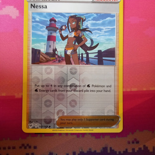 Pokemon Card Nessa Vivid Voltage Reverse Holo 157/185  NM
