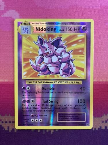 Pokemon Card Nidoking Evolutions Reverse Holo Rare 45/108 Near Mint