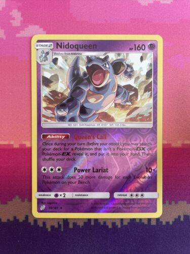 Pokemon Card Nidoqueen Team Up Reverse Holo Rare 56/181 Near Mint