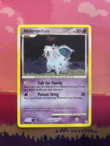 Pokemon Card Nidoran Mysterious Treasures Common 91/123 Near Mint