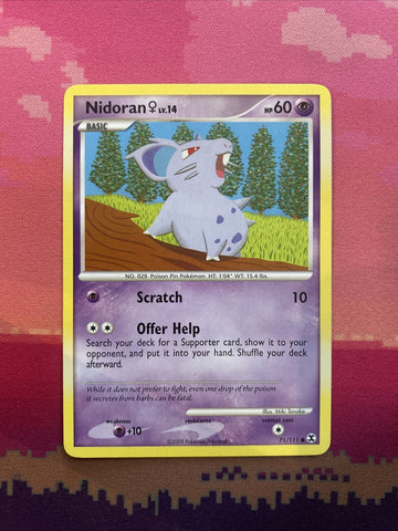 Pokemon Card Nidoran Rising Rivals Common 71/111 Near Mint