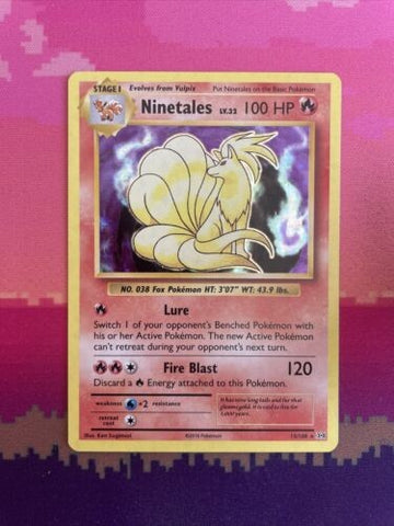 Pokemon Card Ninetales Evolutions Holo Rare 15/108 Near Mint