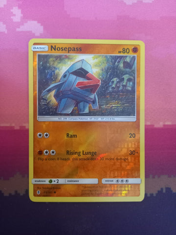 Pokemon card Nosepass 69/145 Reverse Holo Guardians Rising Near Mint