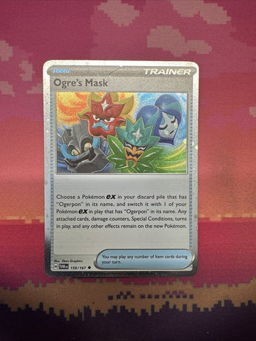 Pokemon Card Ogre's Mask Cosmo Holo Twilight Masquerade 159/167 Near Mint