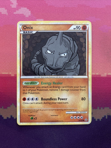 Pokemon Card Onix Unleashed Common 56/95 Near Mint