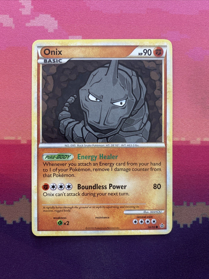 Pokemon Card Onix Unleashed Common 56/95 Near Mint