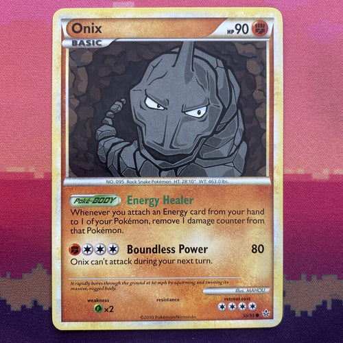 Pokemon Card Onix Unleashed Common 56/95 Near Mint