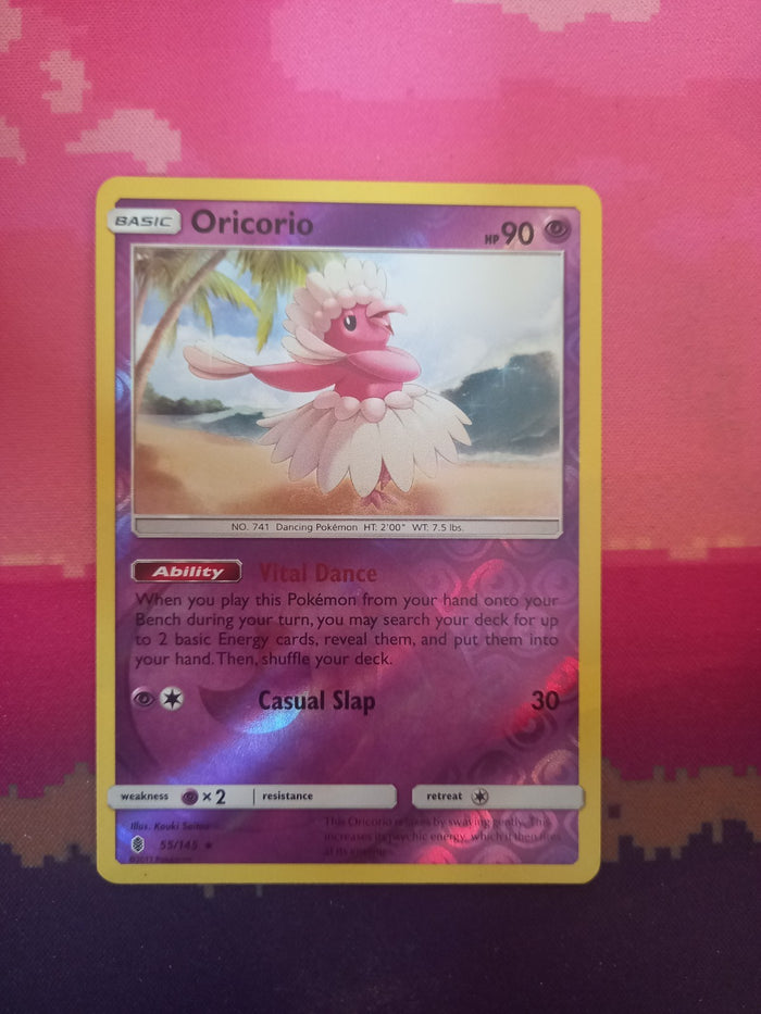 Pokemon card Oricorio 55/145 Reverse Holo Guardians Rising Near Mint