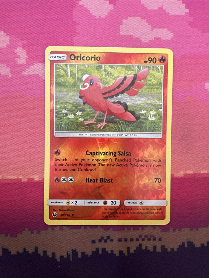 Pokemon Card Oricorio Celestial Storm Reverse Holo Uncommon 30/168 Near Mint