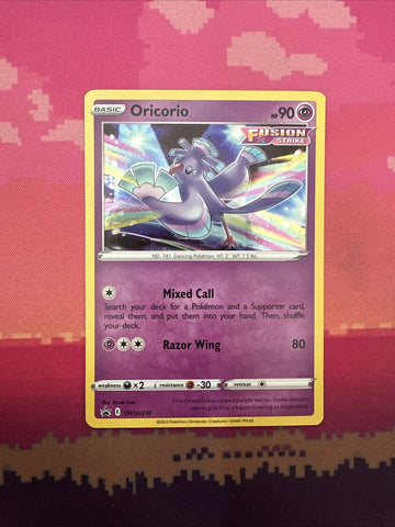 Pokemon Card Oricorio SWSH210 Black Star Promo Cosmo Holo Near Mint