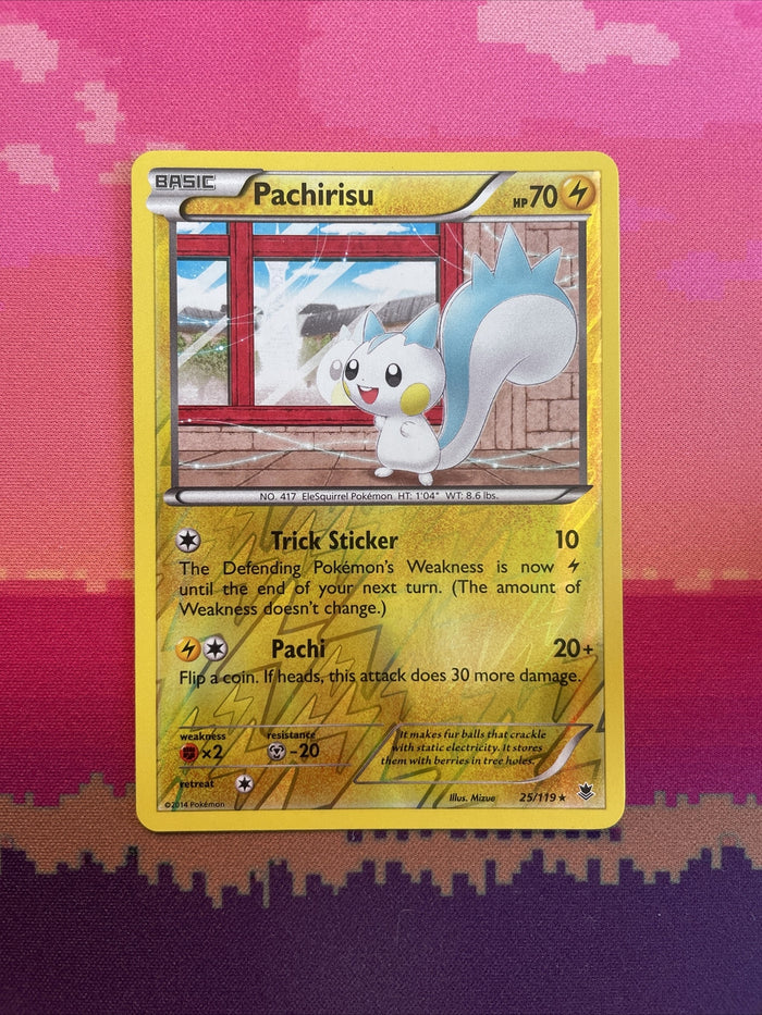 Pokemon Card Pachirisu Phantom Forces Reverse Holo 25/119 Near Mint