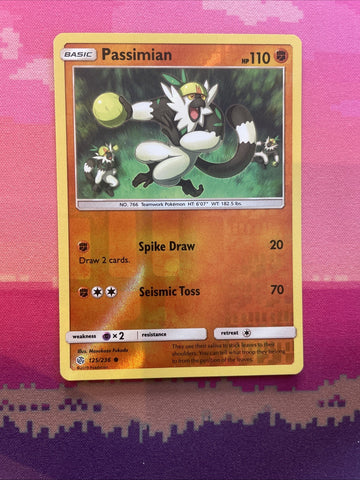 Pokemon Card Passimian Cosmic Eclipse Reverse Holo Common 125/236 Near Mint