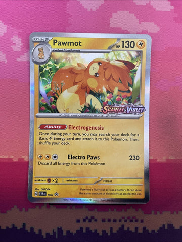 Pokemon Card Pawmot 006 Black Star Promo STAMPED Near Mint