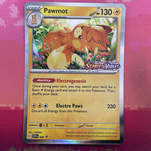 Pokemon Card Pawmot 006 Black Star Promo STAMPED Near Mint