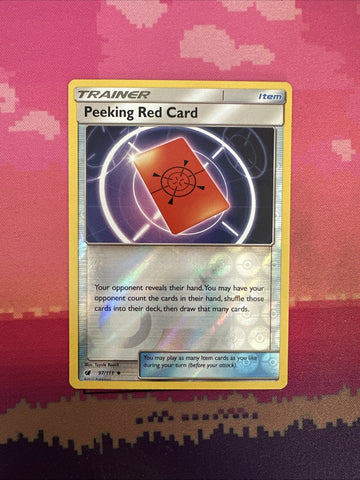 Pokemon Card Peeking Red Card Crimson Invasion Reverse Holo 97/111 Near Mint