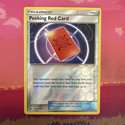 Pokemon Card Peeking Red Card Crimson Invasion Reverse Holo 97/111 Near Mint