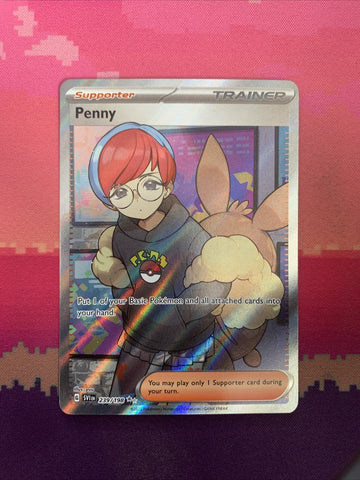 Pokemon Card Penny 239/198 Ultra Rare Scarlet & Violet Near Mint