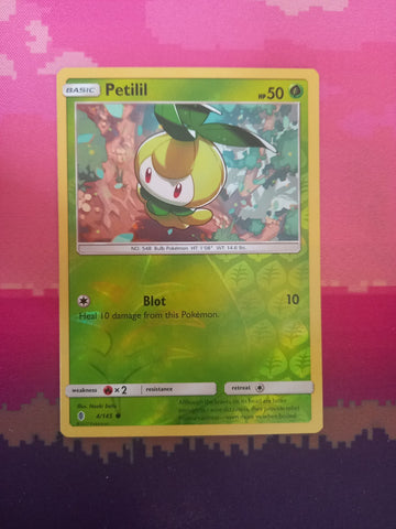 Pokemon card Petilil 4/145 Reverse Holo Guardians Rising Near Mint