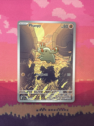 Pokemon Card Phanpy 205/191 Illustration Rare Surging Sparks Near Mint