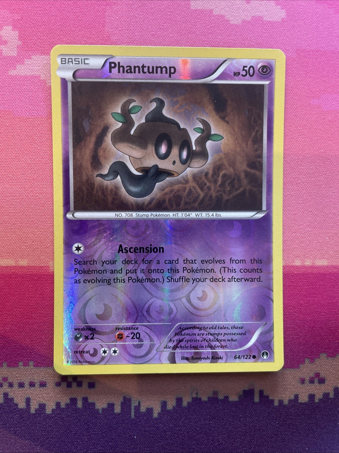 Pokemon Card Phantump Breakpoint Reverse Holo 62/122 Near Mint