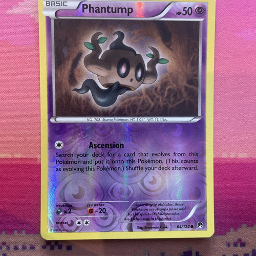 Pokemon Card Phantump Breakpoint Reverse Holo 62/122 Near Mint
