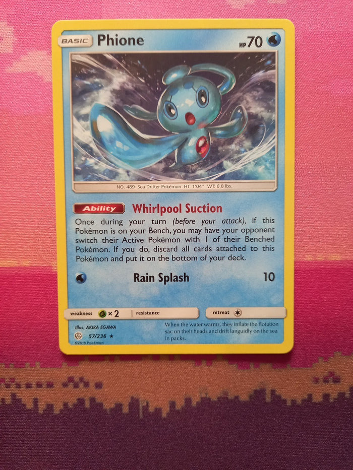 Pokemon Card Phione Cosmic Eclipse Rare 57/236 Near Mint