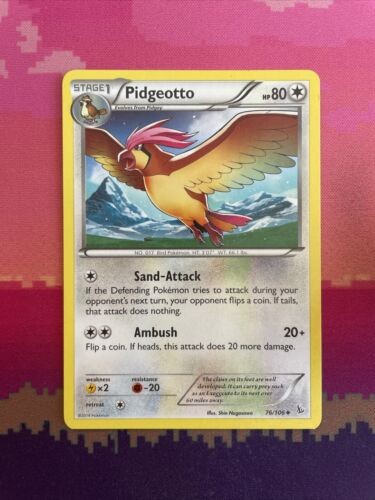 Pokemon Card Pidgeotto Flashfire Uncommon 76/106 Near Mint
