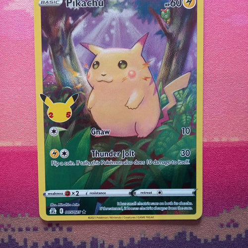 Pokemon Card Pikachu 005/025 Celebrations STAMPED Near Mint