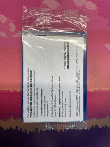 Pokemon Card Pikachu 101 Scarlet & Violet League Promo Sealed NM (back)