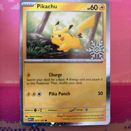 Pokemon Card Pikachu 151 Advent Calendar Promo 025/165 Near Mint