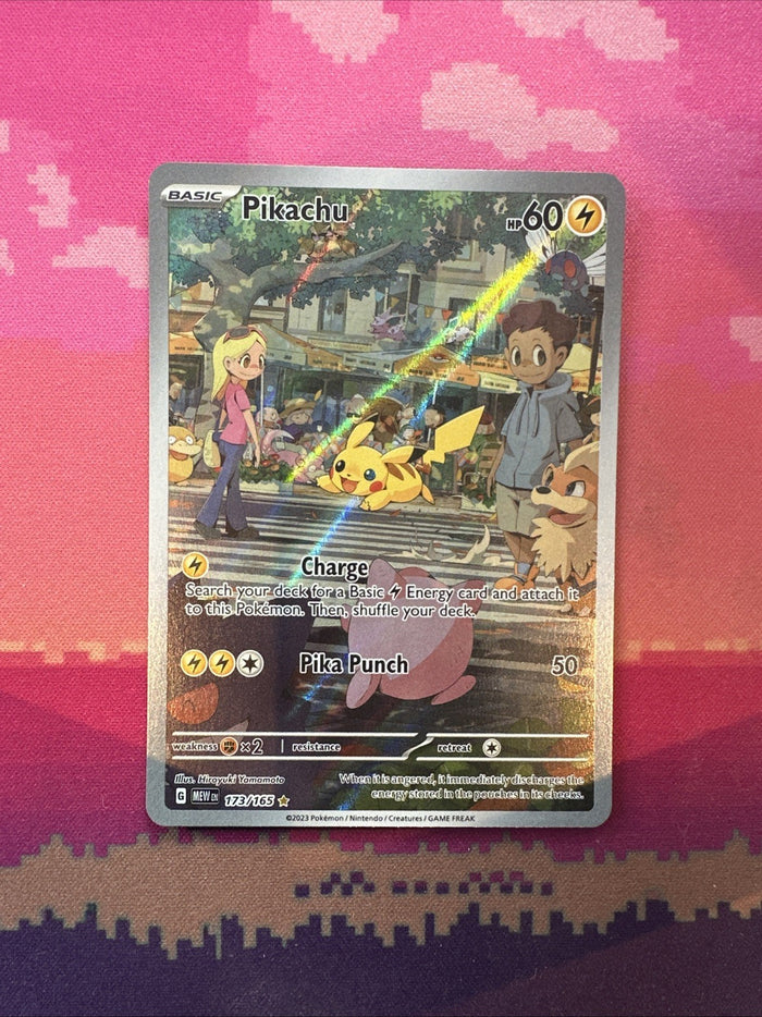 Pokemon Card Pikachu 173/165 Illustration Rare Scarlet & Violet 151 Near Mint
